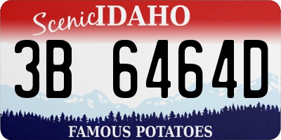 ID license plate 3B6464D