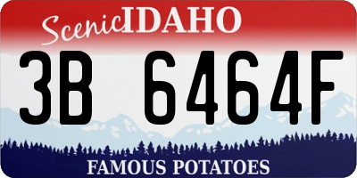 ID license plate 3B6464F