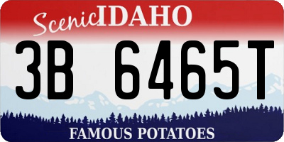 ID license plate 3B6465T