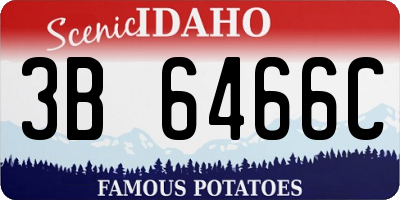 ID license plate 3B6466C