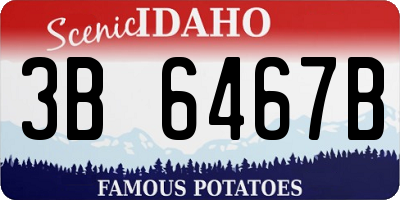 ID license plate 3B6467B