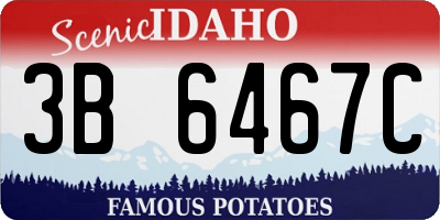 ID license plate 3B6467C