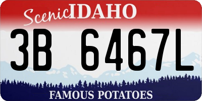 ID license plate 3B6467L