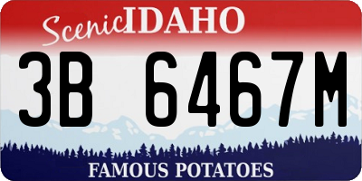 ID license plate 3B6467M