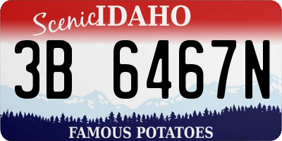 ID license plate 3B6467N