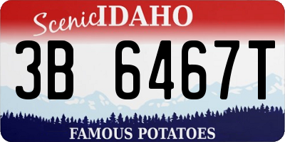 ID license plate 3B6467T
