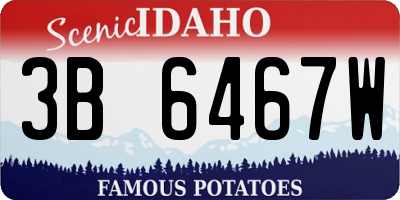 ID license plate 3B6467W