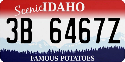 ID license plate 3B6467Z