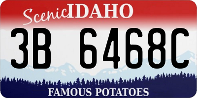 ID license plate 3B6468C