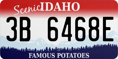 ID license plate 3B6468E