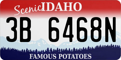 ID license plate 3B6468N