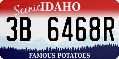 ID license plate 3B6468R