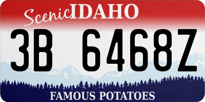 ID license plate 3B6468Z