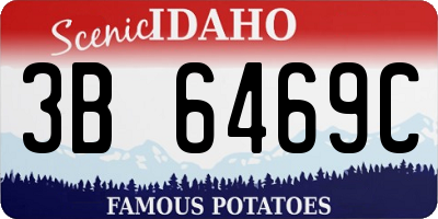 ID license plate 3B6469C