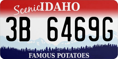 ID license plate 3B6469G