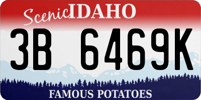 ID license plate 3B6469K