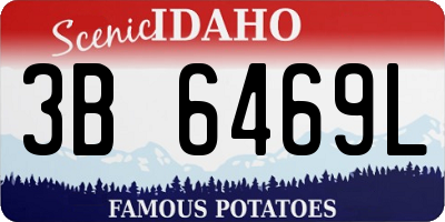 ID license plate 3B6469L