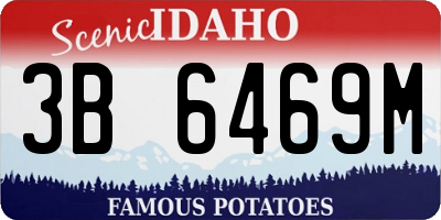 ID license plate 3B6469M