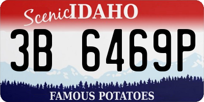 ID license plate 3B6469P