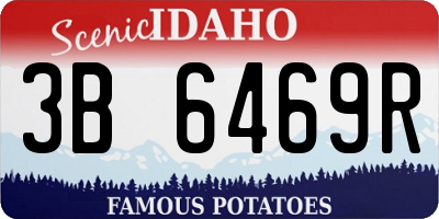 ID license plate 3B6469R