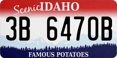 ID license plate 3B6470B