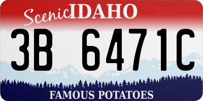 ID license plate 3B6471C