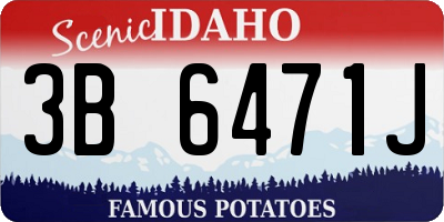 ID license plate 3B6471J