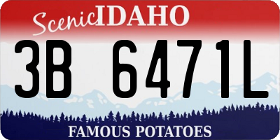 ID license plate 3B6471L
