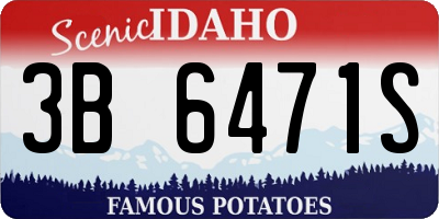 ID license plate 3B6471S