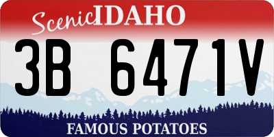 ID license plate 3B6471V