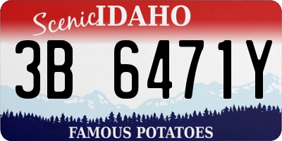 ID license plate 3B6471Y