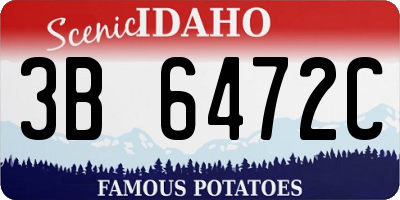 ID license plate 3B6472C