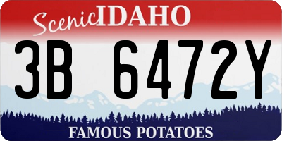 ID license plate 3B6472Y