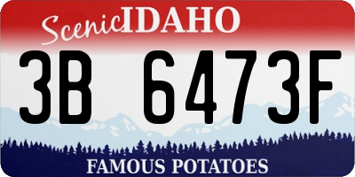 ID license plate 3B6473F