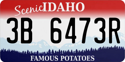 ID license plate 3B6473R