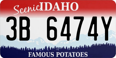 ID license plate 3B6474Y