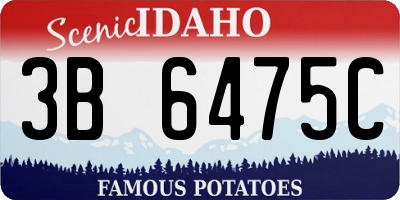 ID license plate 3B6475C
