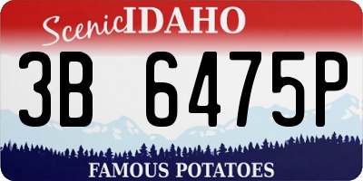 ID license plate 3B6475P