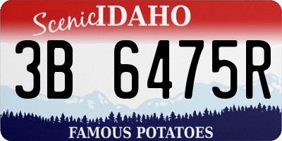 ID license plate 3B6475R