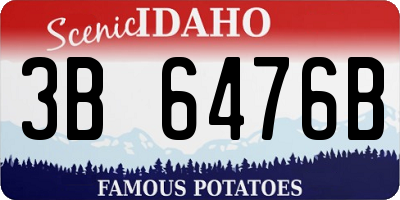 ID license plate 3B6476B