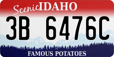 ID license plate 3B6476C
