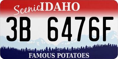 ID license plate 3B6476F
