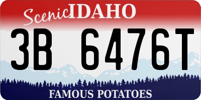 ID license plate 3B6476T