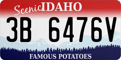 ID license plate 3B6476V