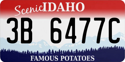 ID license plate 3B6477C
