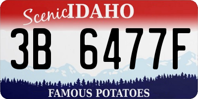 ID license plate 3B6477F