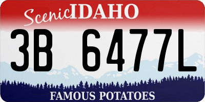 ID license plate 3B6477L