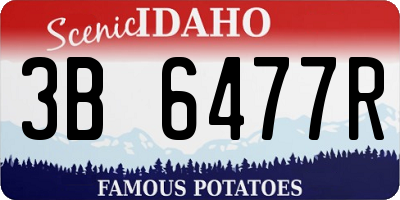 ID license plate 3B6477R
