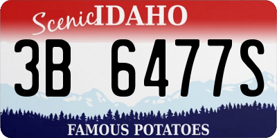 ID license plate 3B6477S