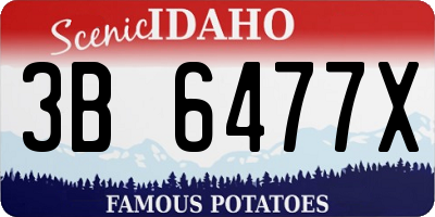 ID license plate 3B6477X